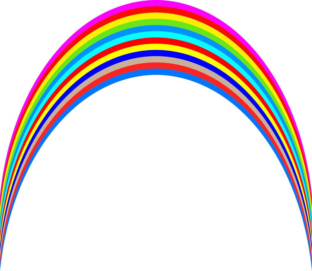Tall Arched Rainbow png transparent