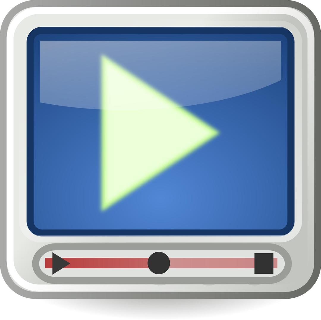 Tango-styled video player icon png transparent