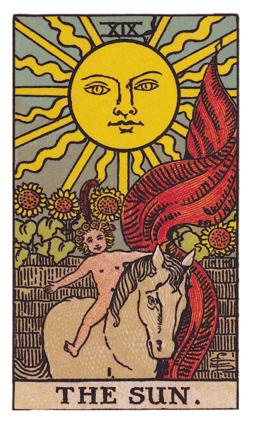 Tarot Card the Sun png transparent