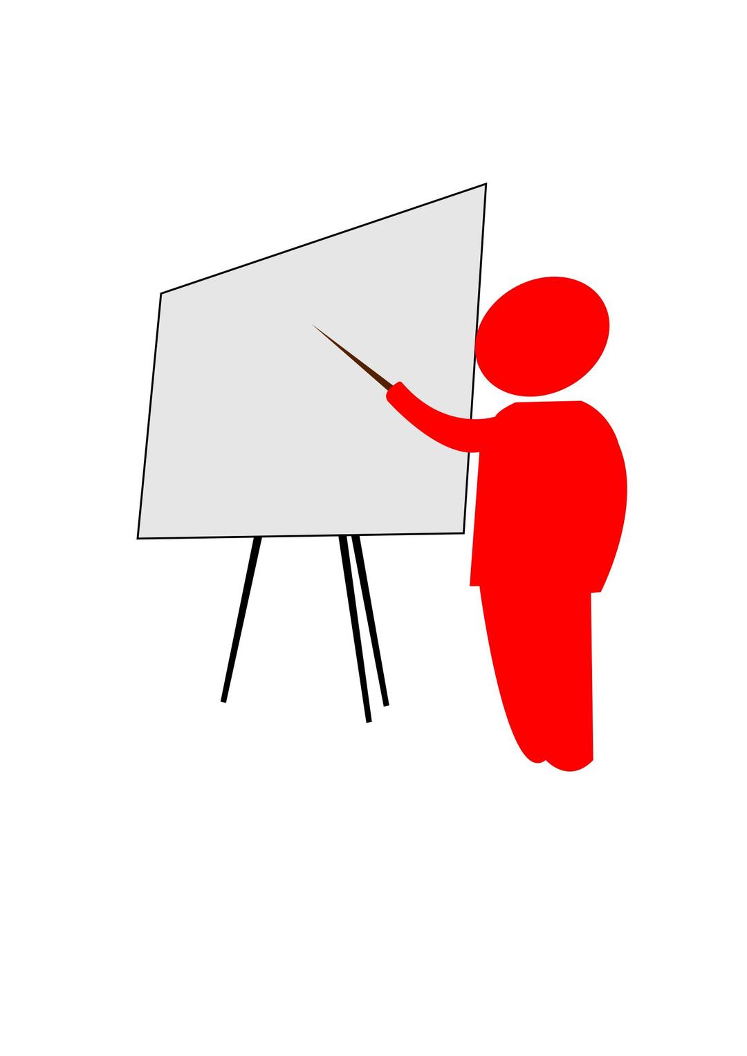 teacher explains pointing to the blackboard png transparent