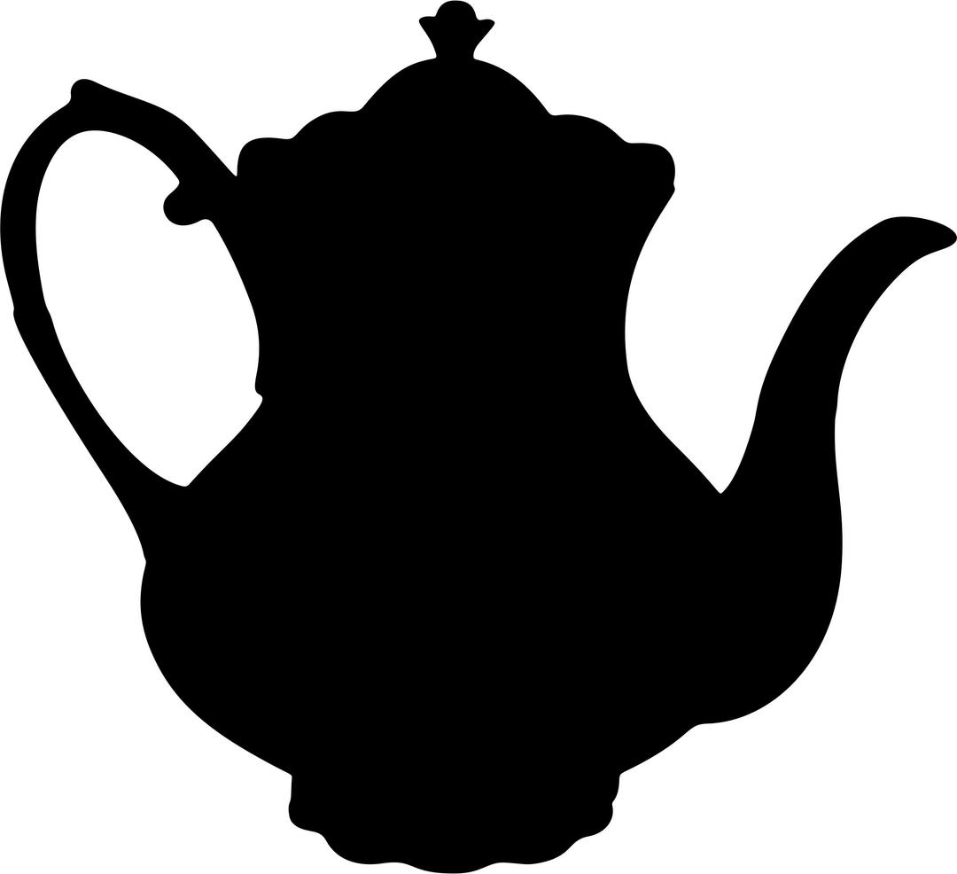 Teapot Silhouette 2 png transparent