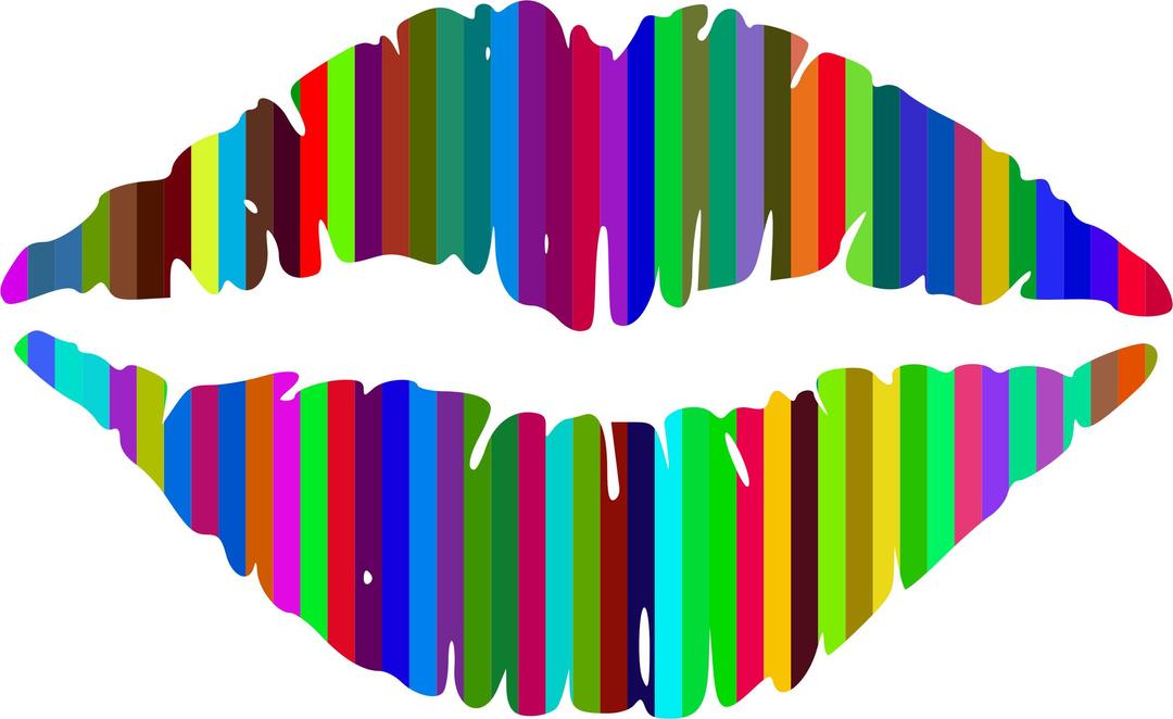 Technicolor Lips png transparent
