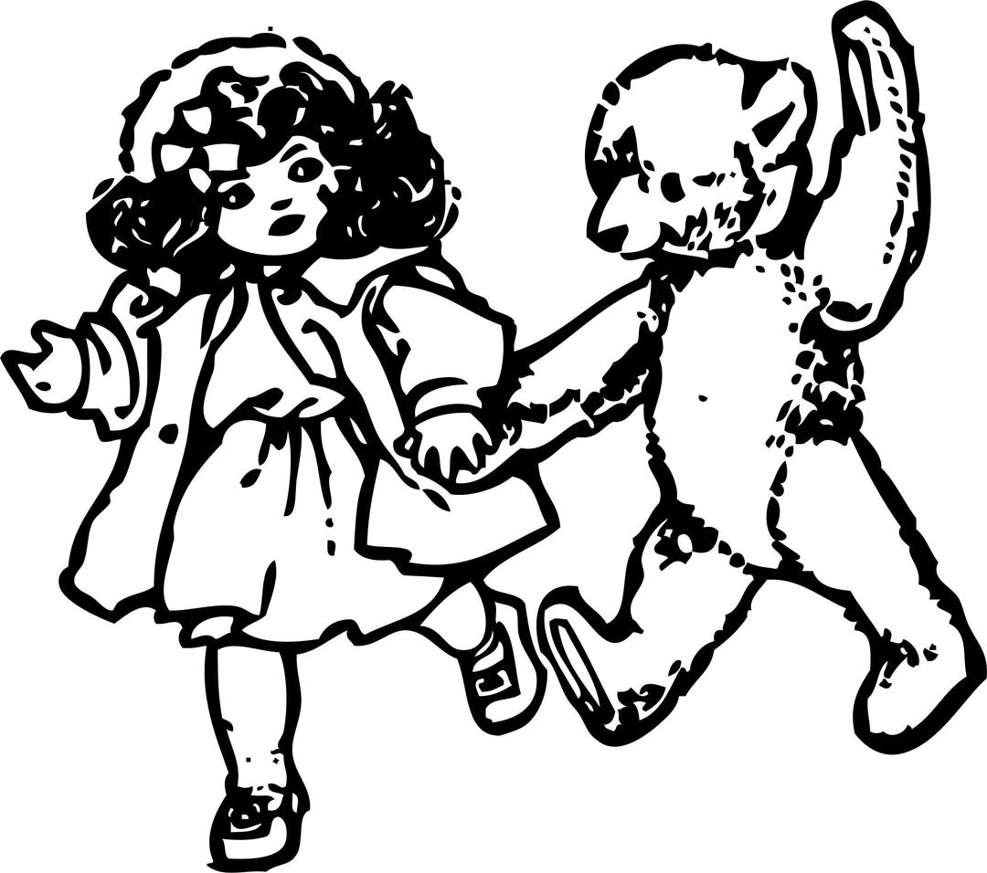 teddy bear and doll png transparent