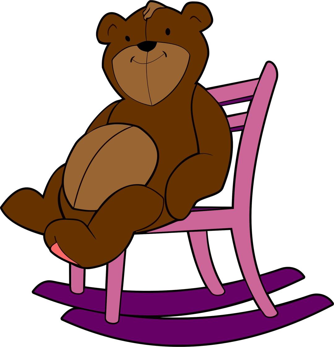 Teddy Bear Rocking Chair png transparent