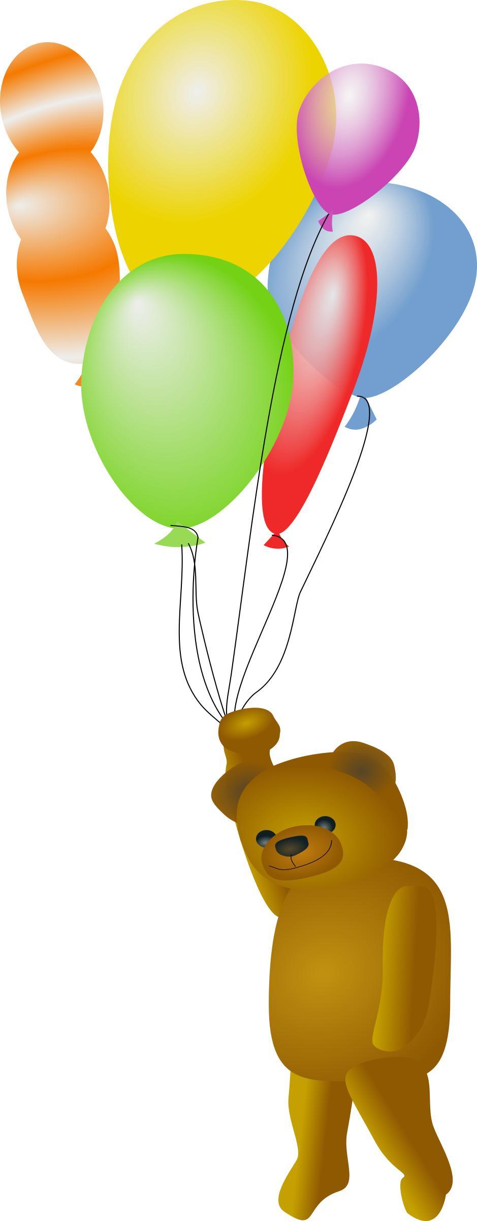 Teddy Bear with Balloons png transparent