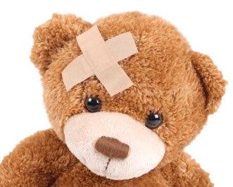 Teddy Bear With Band Aid on Head png transparent
