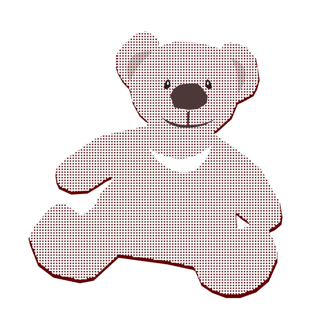 teddy cross-hatched png transparent