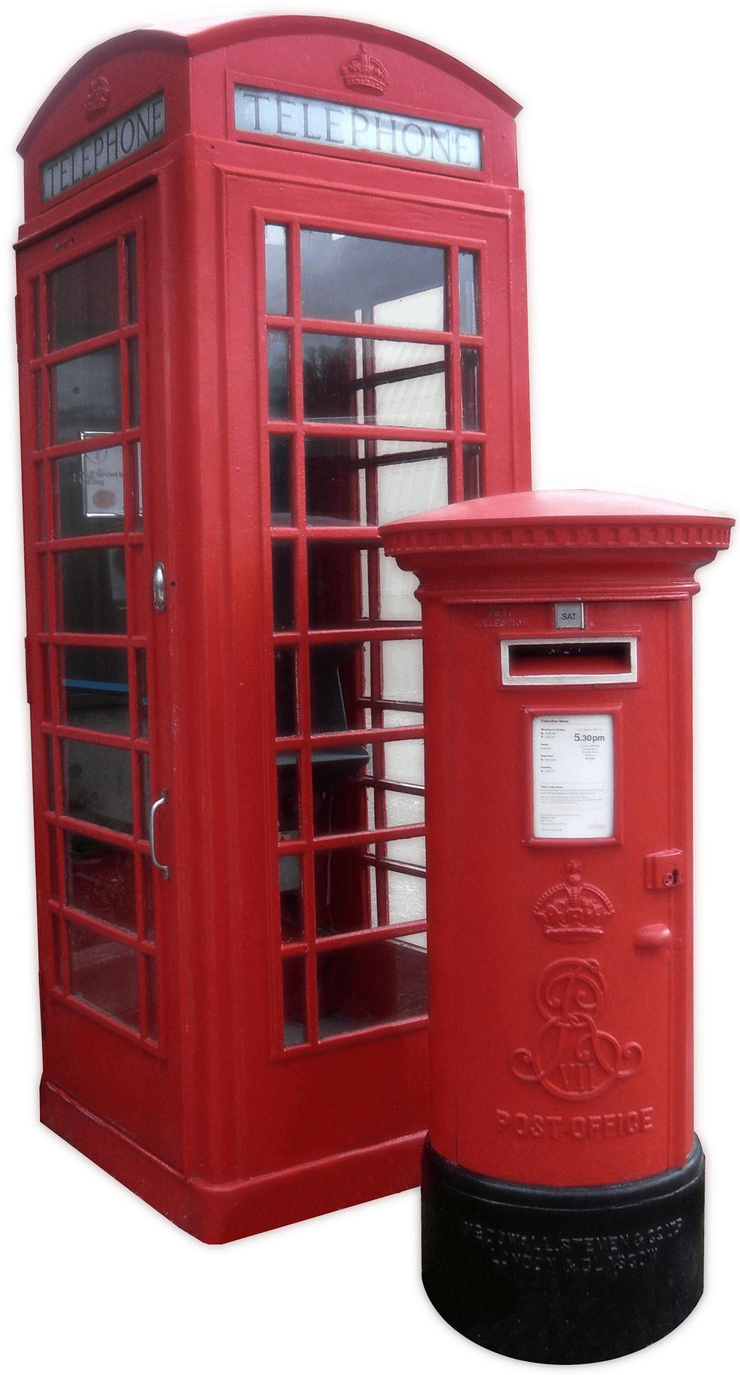 Telephone Booth and Post Box png transparent