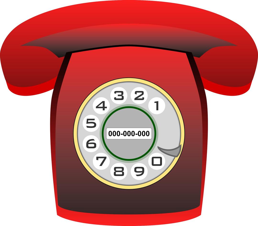 Teléfono Heraldo rojo (red classic phone) png transparent