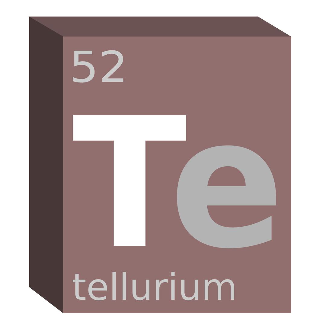 Tellurium (Te) Block- Chemistry png transparent