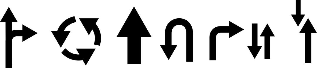 Template of road signs (directions) png transparent