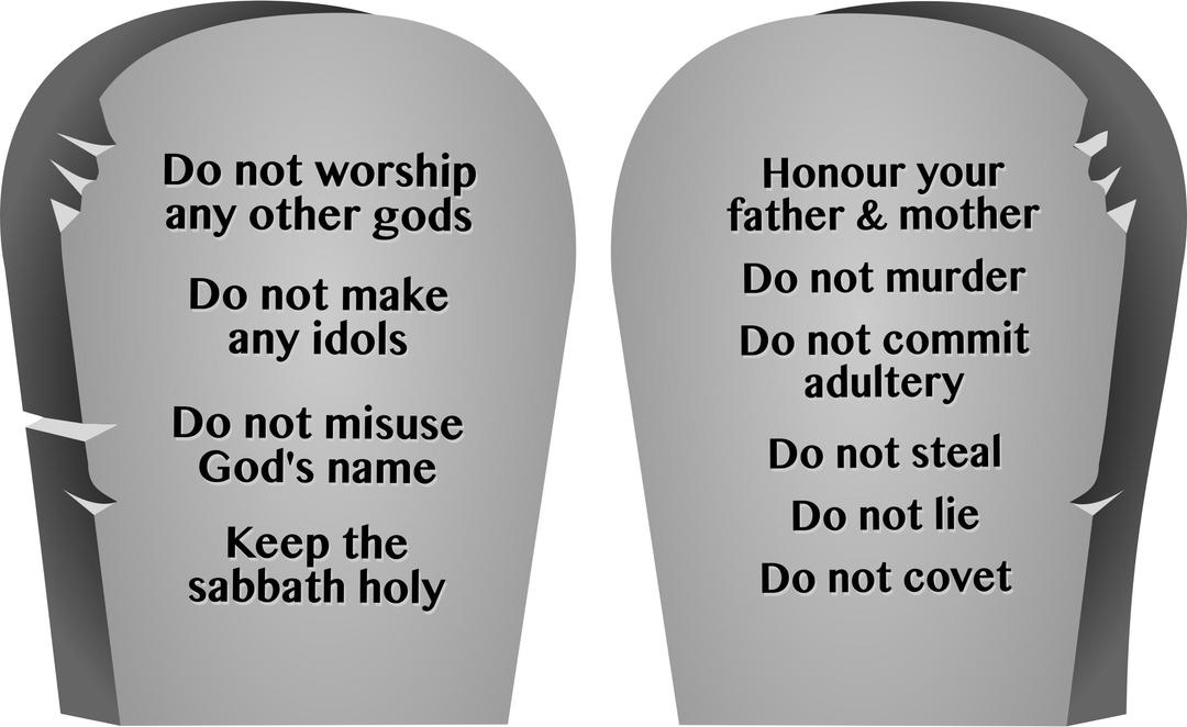 Ten Commandments png transparent