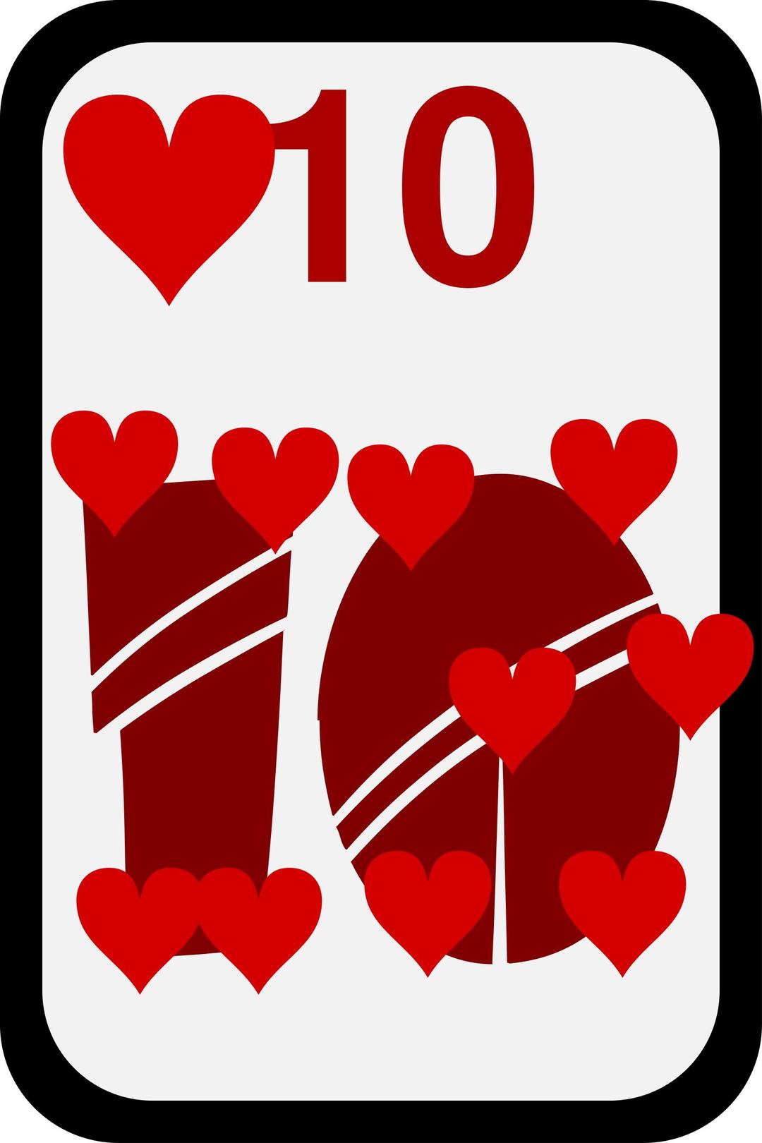Ten of Hearts png transparent