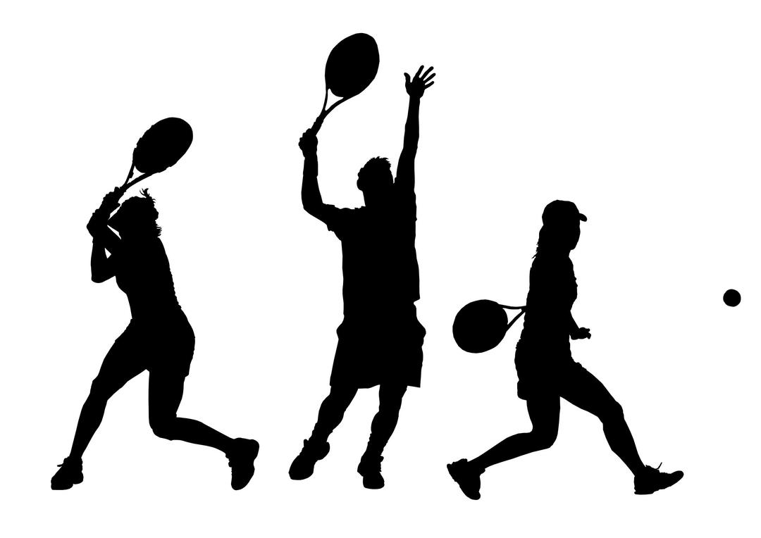 tennis players silhouette png transparent