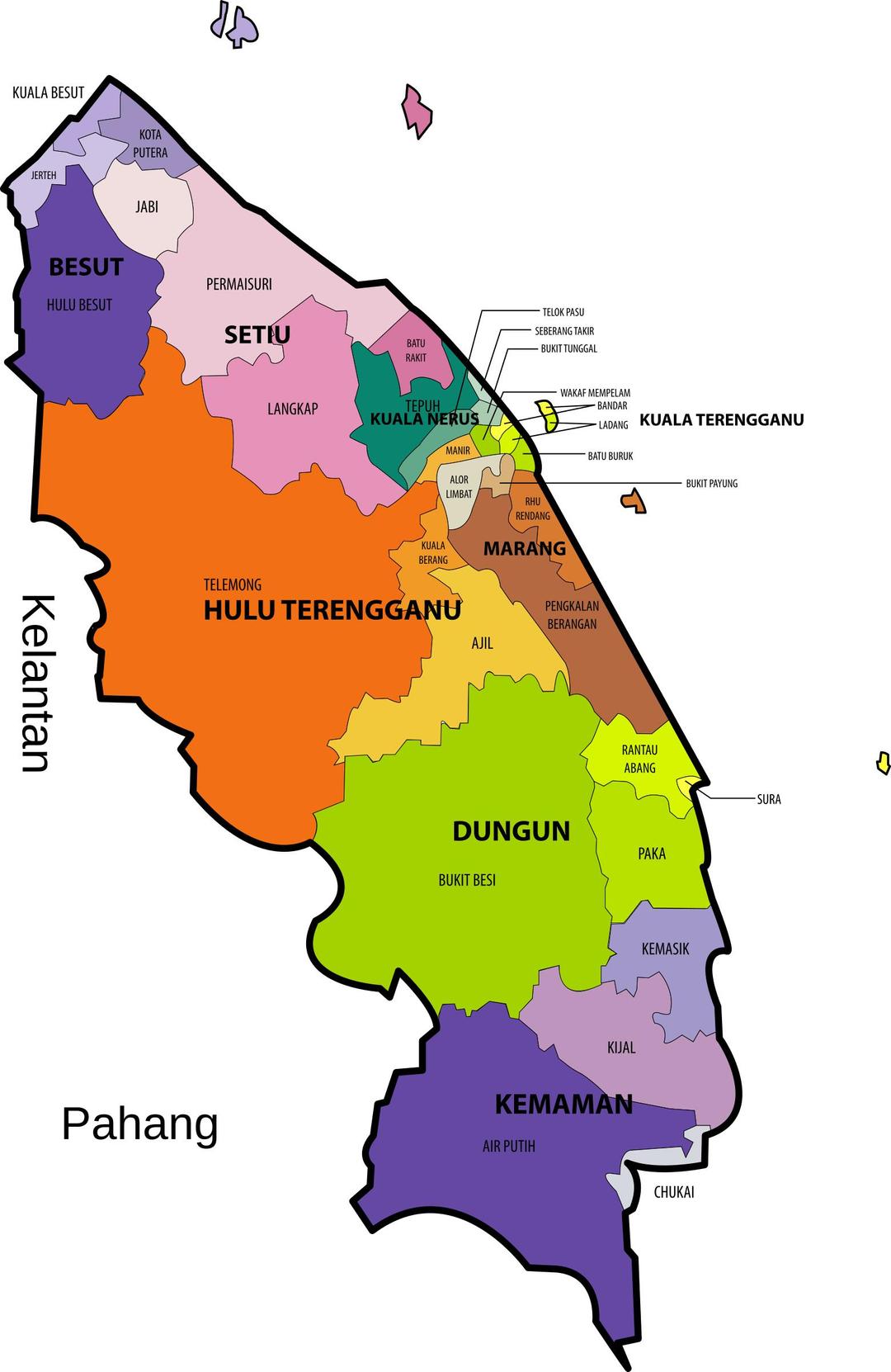 Terengganu State Legislative Assembly Constituencies png transparent