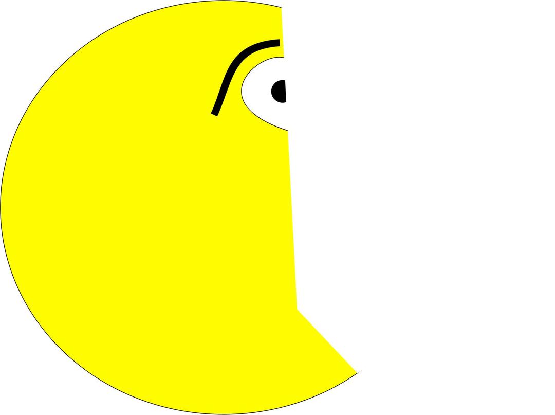 Terrified Pacman png transparent