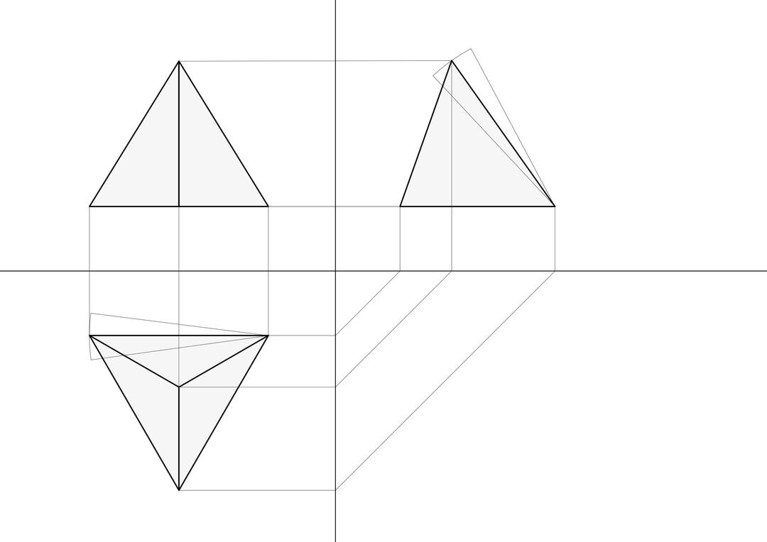 tetrahedron parallel projection -- Tetraeder parallel projiziert png transparent