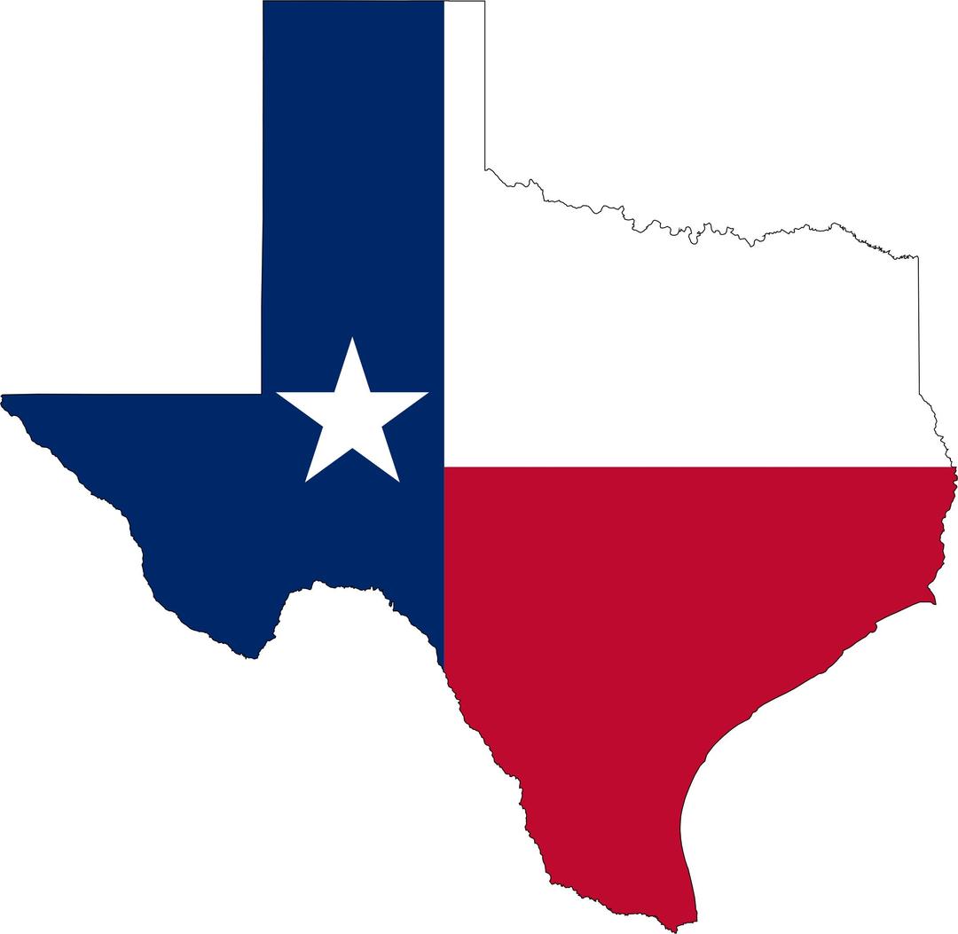 Texas State Flag Map png transparent