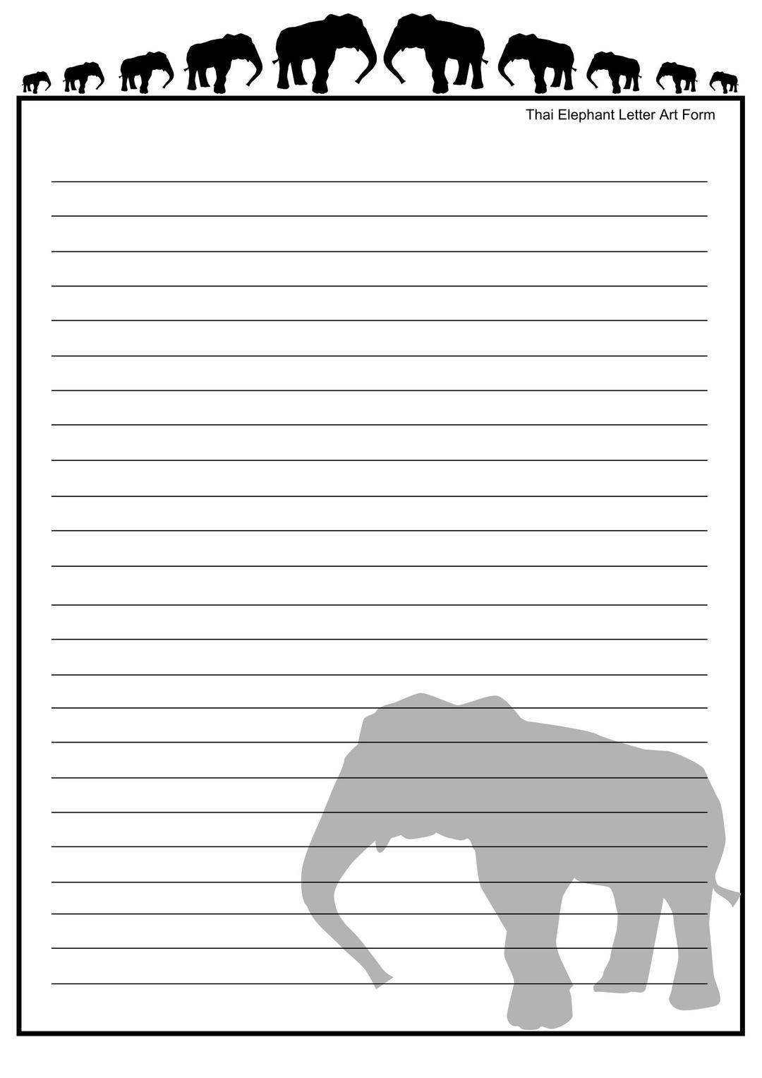 Thai Elephant Letter Art Form png transparent