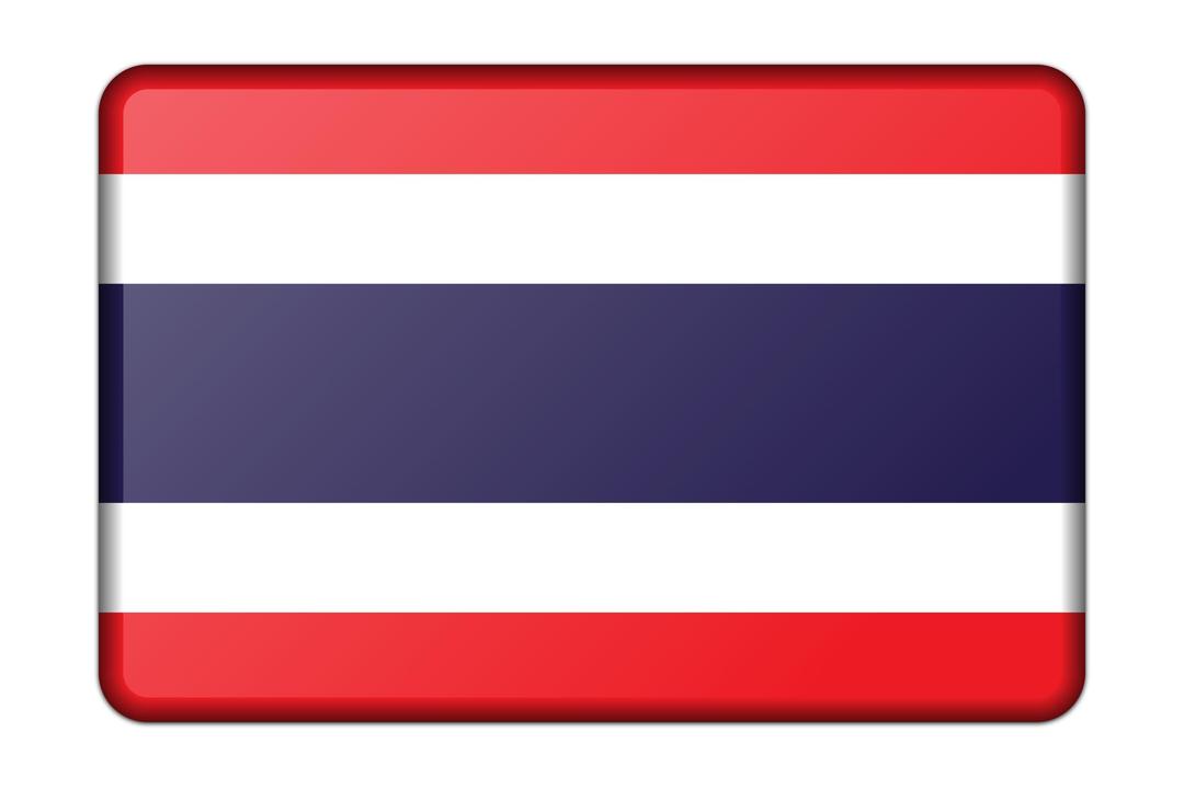 Thailand flag (bevelled) png transparent
