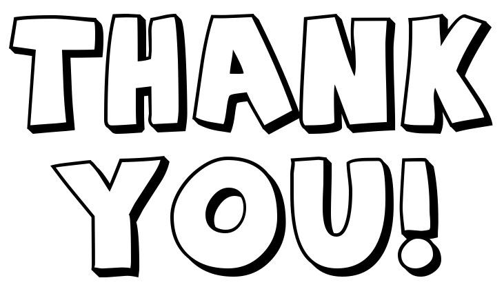 Thank You Bold Letters png transparent