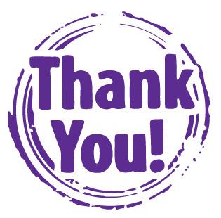 Thank You Purple Stamp png transparent
