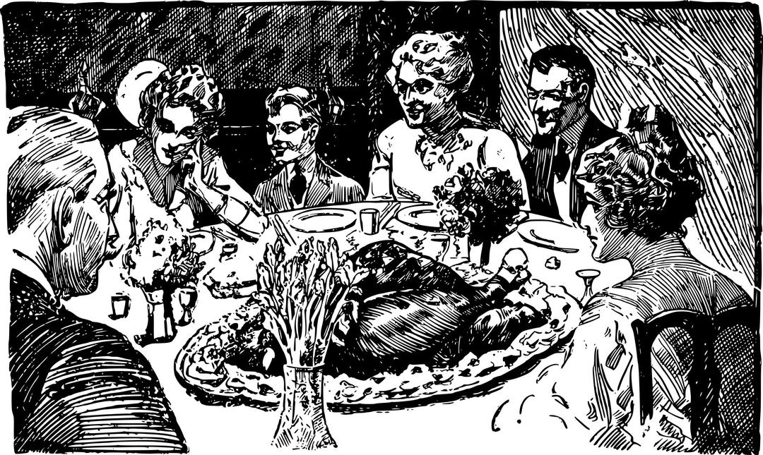 Thanksgiving Dinner Family png transparent