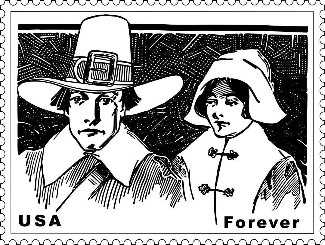 Thanksgiving stamp png transparent