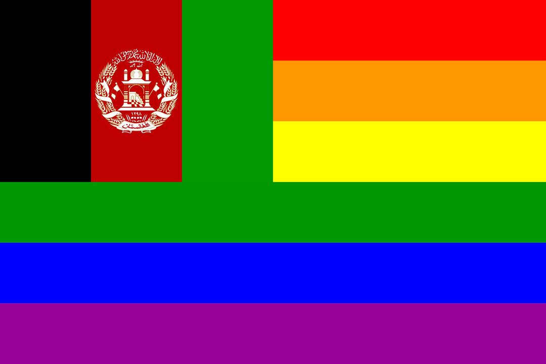 The Afghanistan Rainbow Flag png transparent