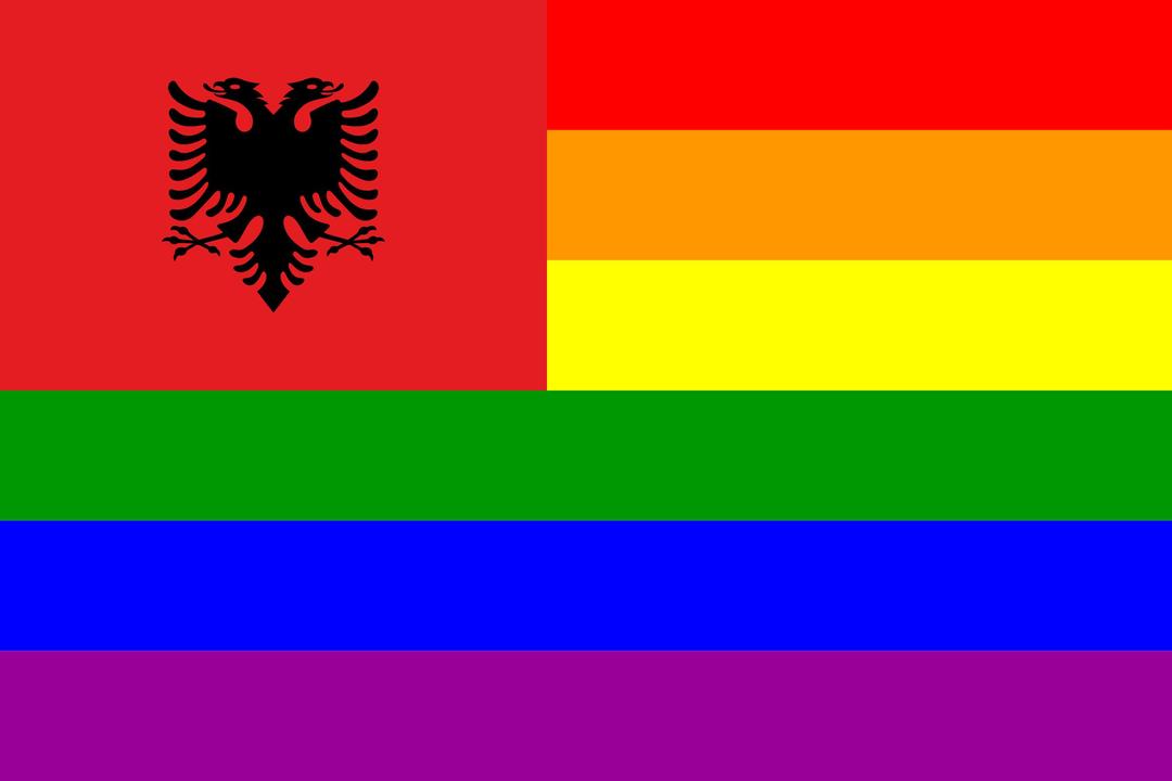 The Albania Rainbow Flag png transparent