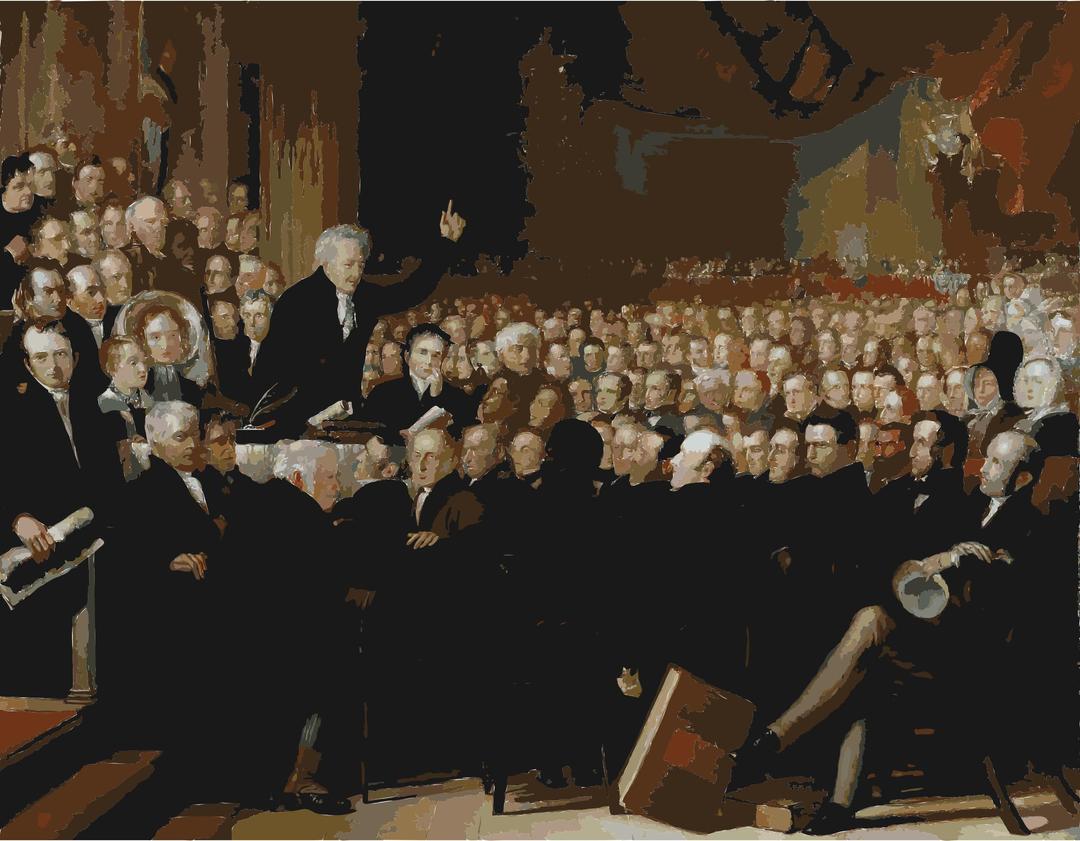 The Anti-Slavery Society Convention, 1840 by Benjamin Robert Haydon png transparent