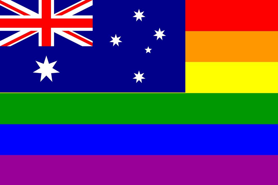 The Australia Rainbow Flag png transparent