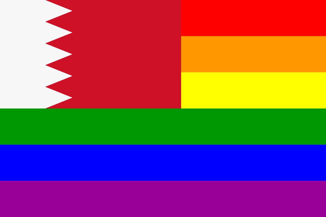 The Bahrain Rainbow Flag png transparent