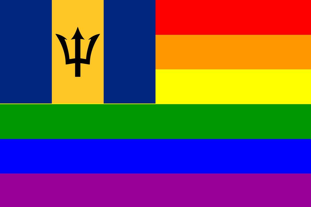 The Barbados Rainbow Flag png transparent