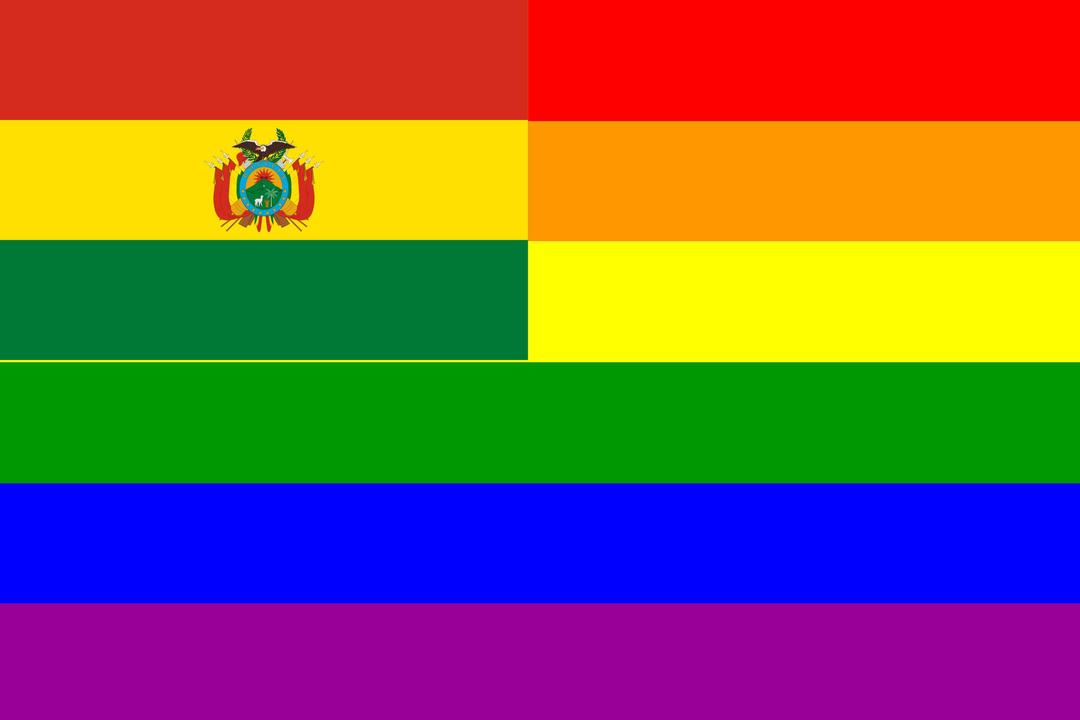 The Bolivia Rainbow Flag png transparent