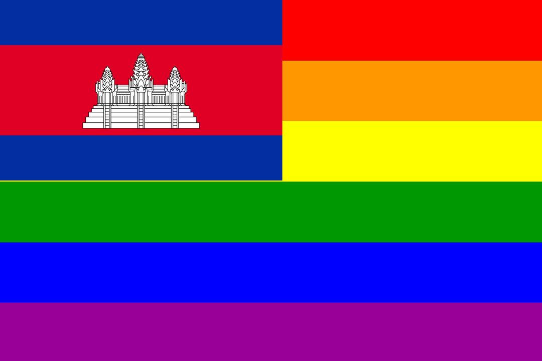 The Cambodia Rainbow Flag png transparent