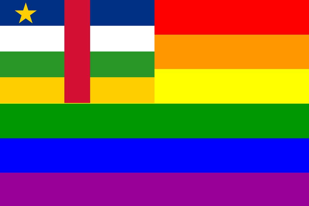 The Central African Republic Rainbow Flag png transparent