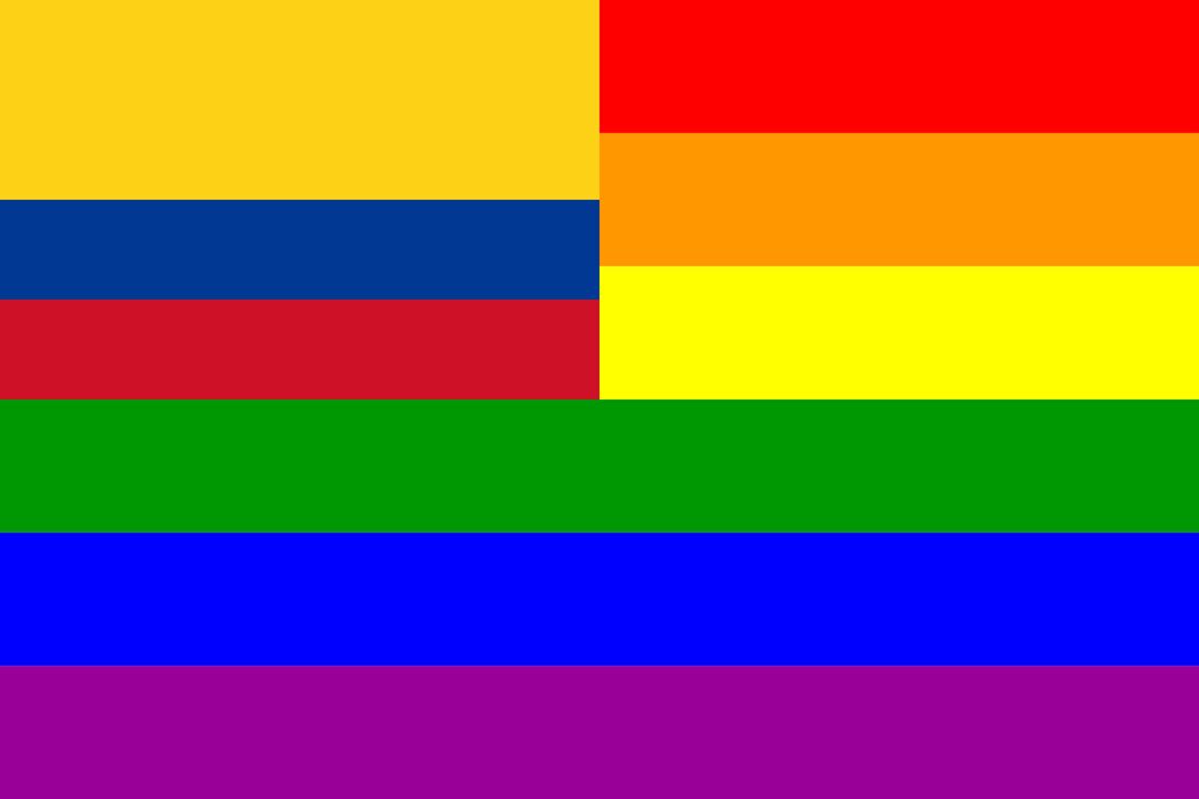 The Colombia Rainbow Flag png transparent
