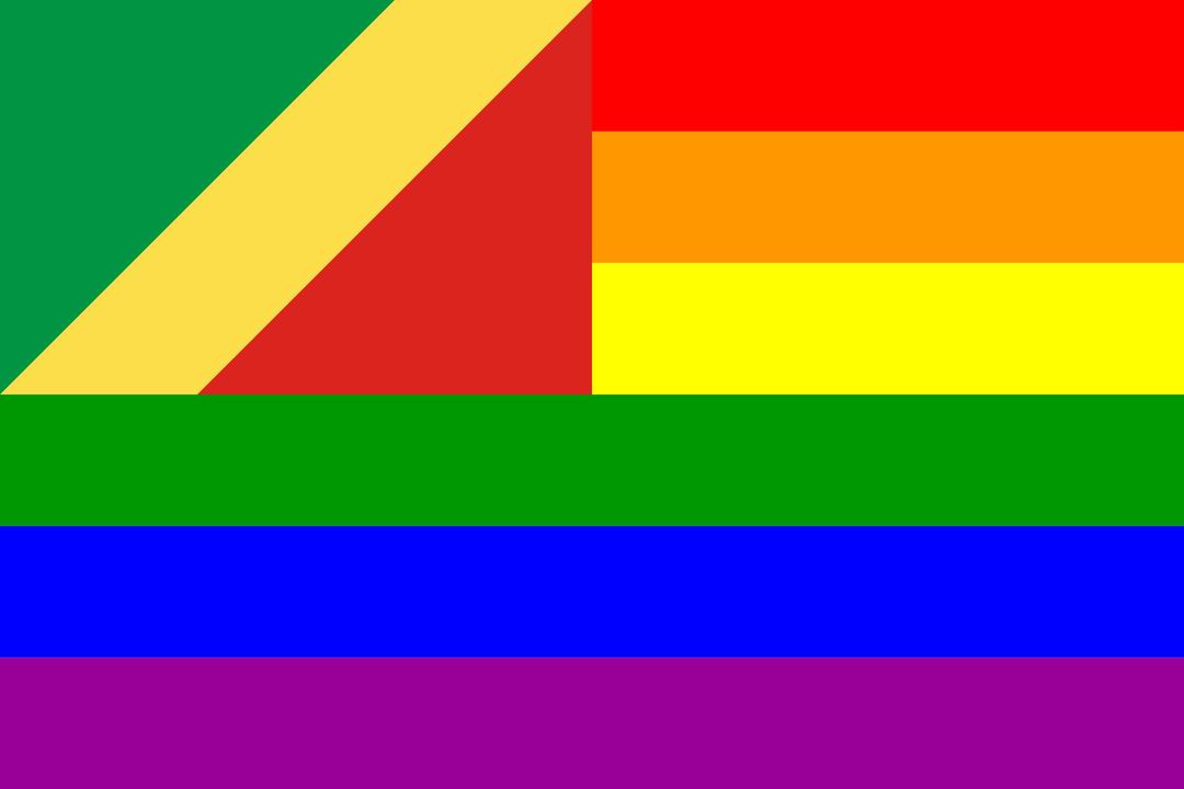 The Congo Rainbow Flag png transparent