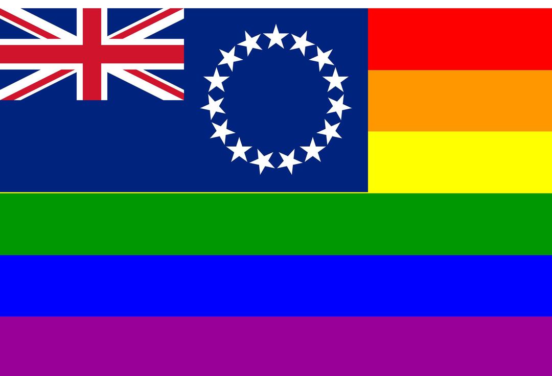 The Cook Islands Rainbow Flag png transparent