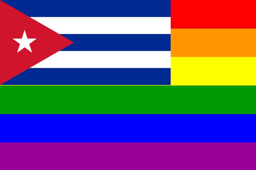 The Cuba Rainbow Flag png transparent