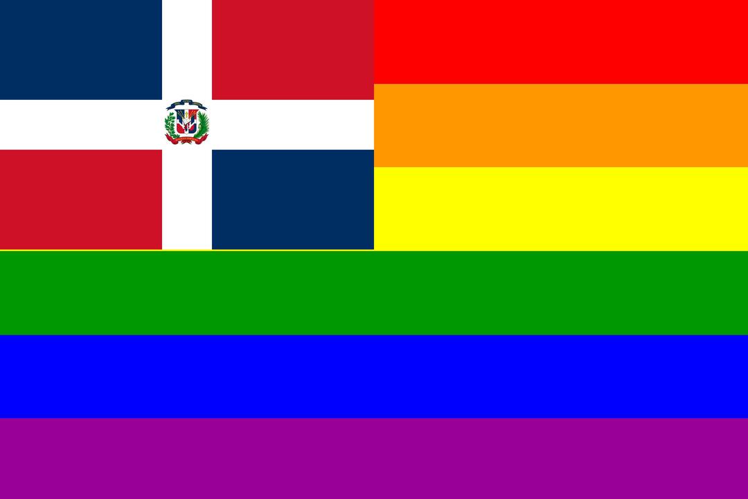 The Dominican Republic Rainbow Flag png transparent