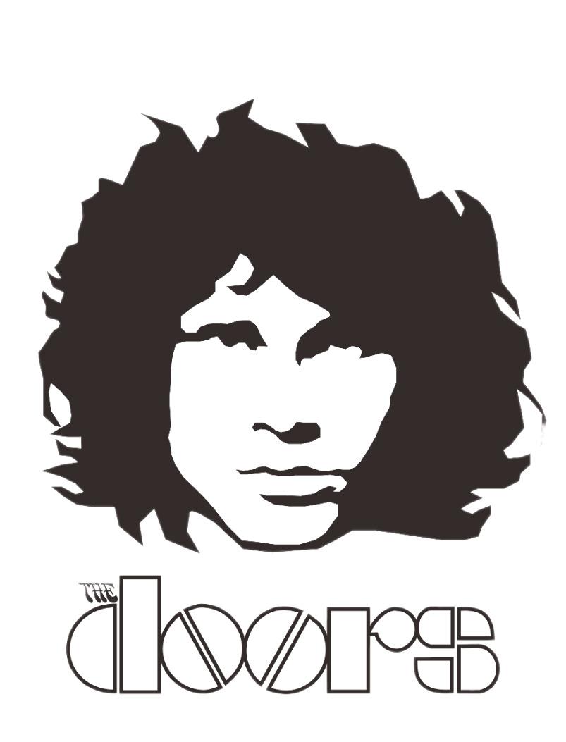 The Doors Logo Black and White png transparent