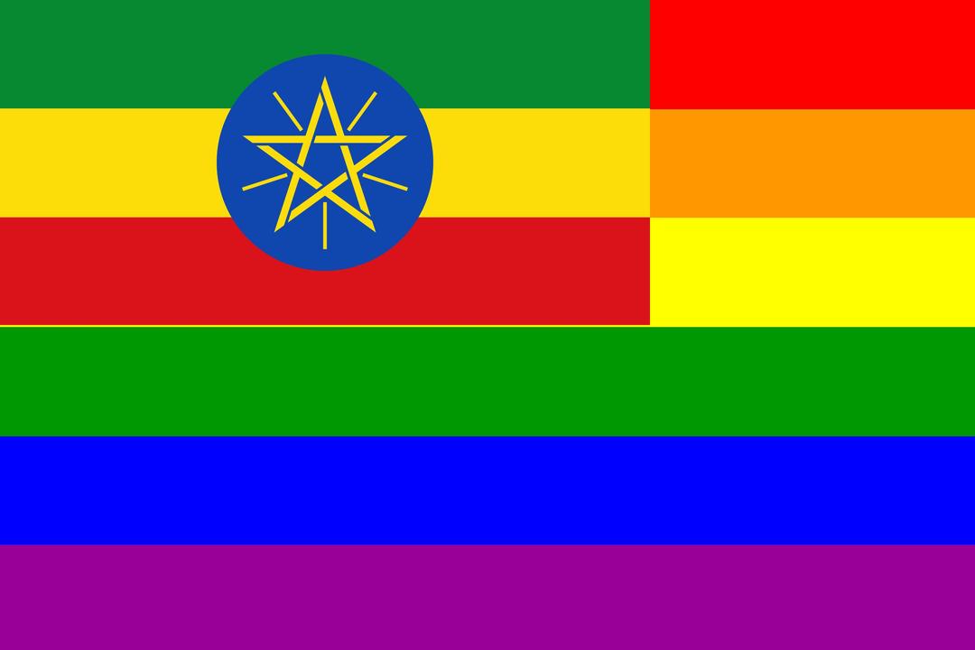 The Ethiopia Rainbow Flag png transparent