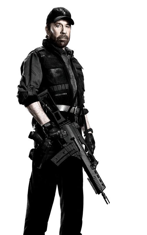 The Expendables Chuck Norris Side View png transparent