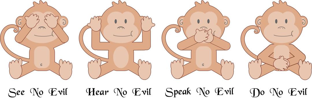 The Four Wise Monkeys png transparent