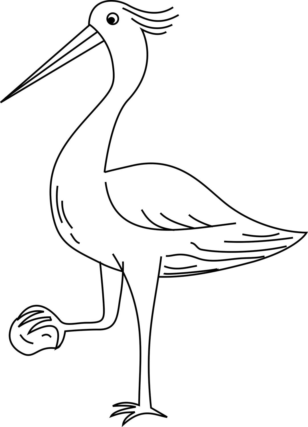 The heron with a stone png transparent