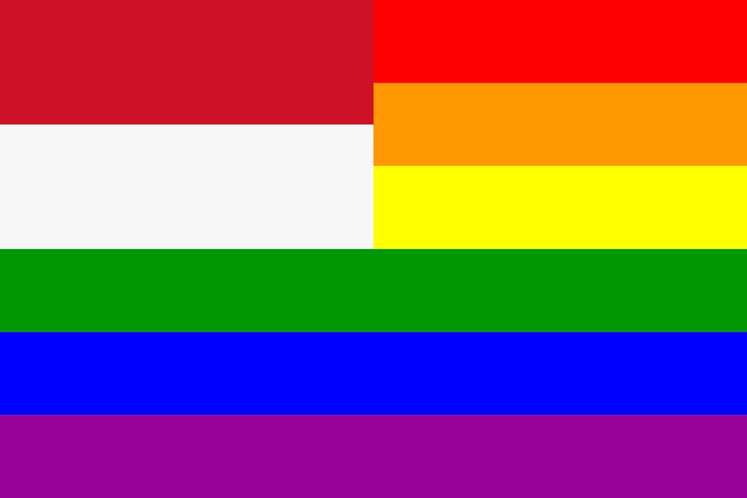 The Indonesia Rainbow Flag png transparent