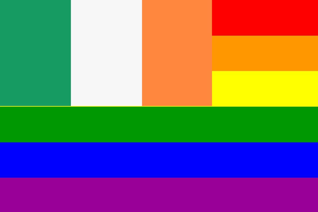 The Ireland Rainbow Flag png transparent