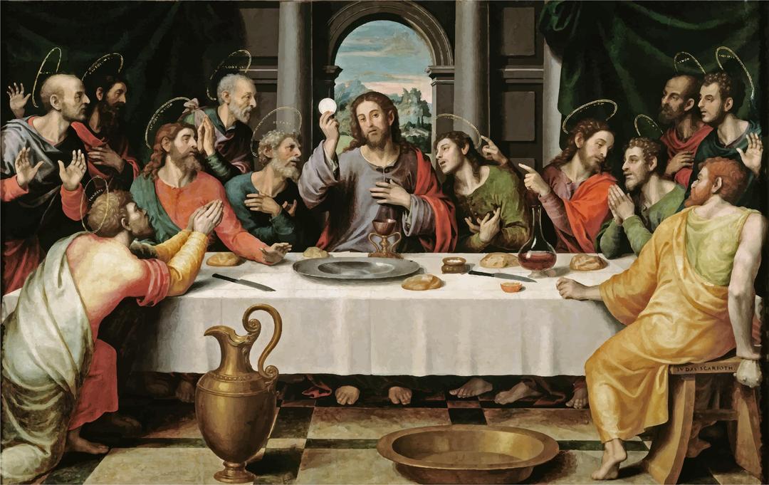 The Last Supper - Ultima Cena - Juan de Juanes png transparent